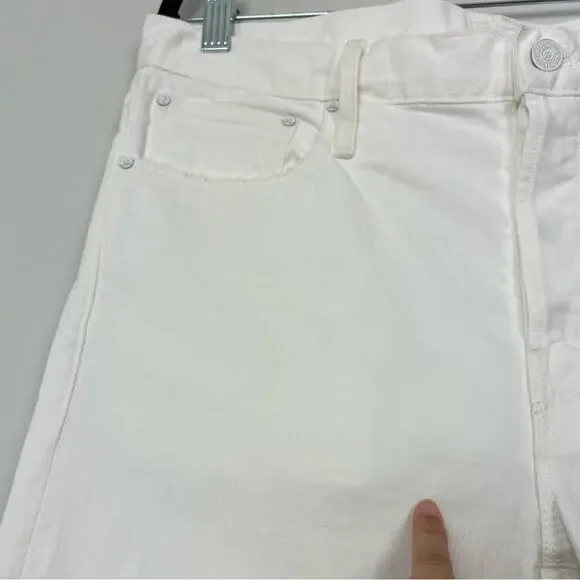 MOTHER MR | NEW Tooth & Nail The Neat White Jeans Straight Leg Neutral Summer 36 - Picture 7 of 13